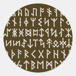 Sticker Rond Elder Futhark Runes