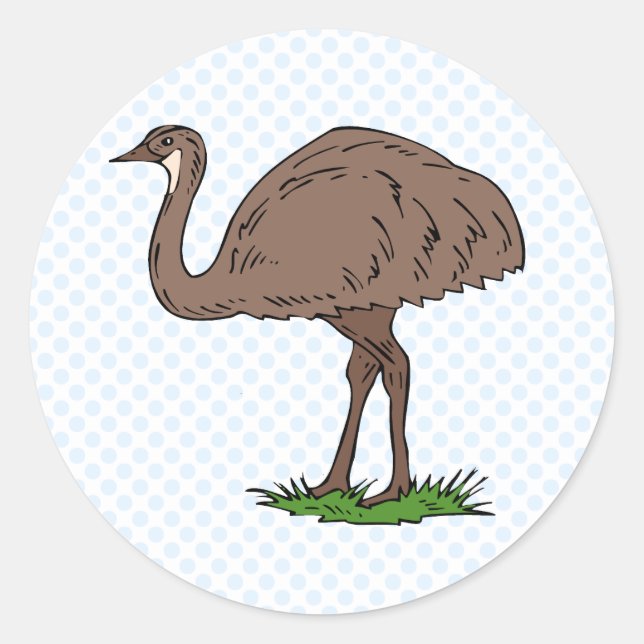 Sticker Rond Eldon Emu (Devant)