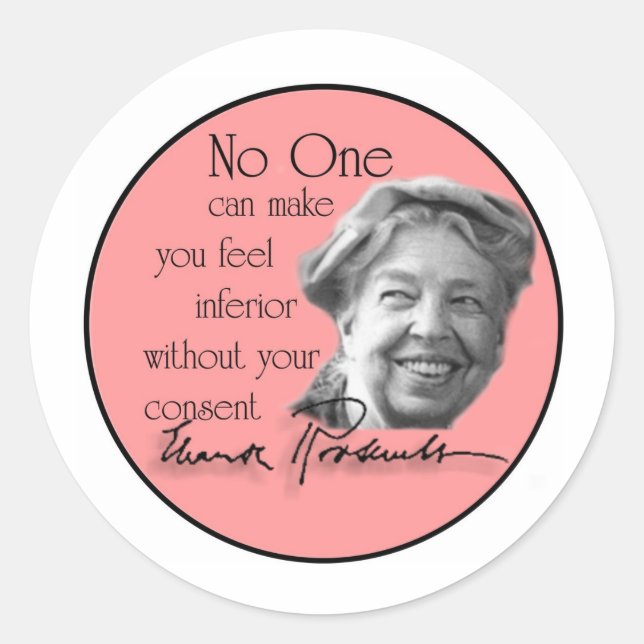 Sticker Rond Eleanor Roosevelt - Première Dame du Monde (Devant)