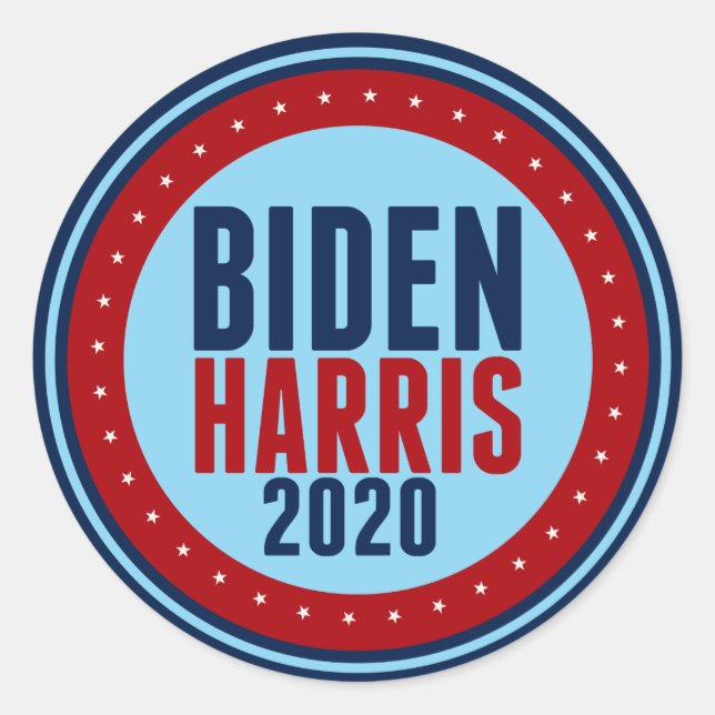 Sticker Rond Élection de Biden Harris 2020 (Devant)