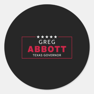 Sticker Rond Élection de Greg Abbott au poste de gouverneur du 