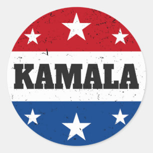 Sticker Rond Élection de Kamala Harris 2024 V