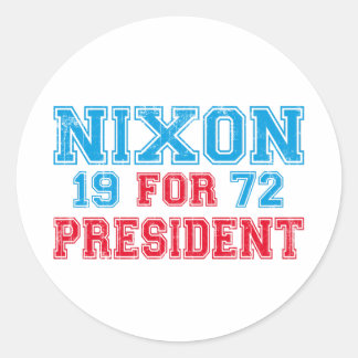 Sticker Rond Élection de Nixon en 1972