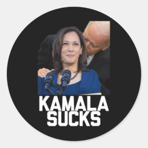 Sticker Rond Élection du président Kamala Harris 2024 Trump Hal
