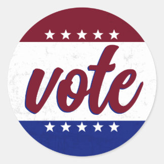 Sticker Rond Élection rétro