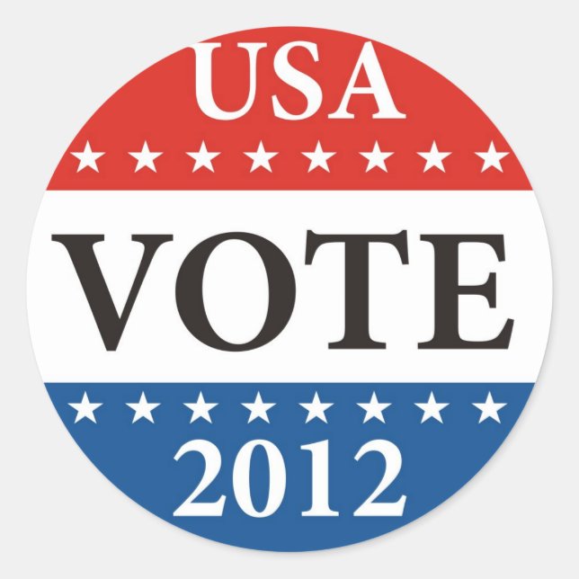 Sticker Rond élections présidentielles américaines vote badge p (Devant)