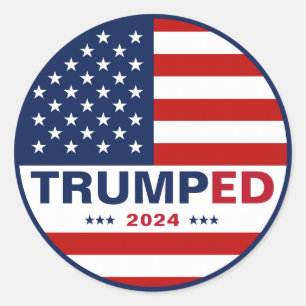Sticker Rond Élections présidentielles drapeaux américains de 2