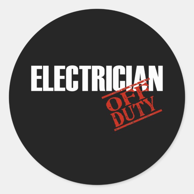 STICKER ROND ÉLECTRICIEN DARK (Devant)