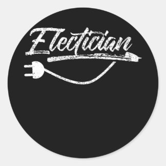 Sticker Rond Électricien Électrique Électrique Électronique