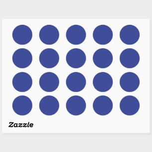 Sticker Rond Élégance des Fêtes Royale Bleue