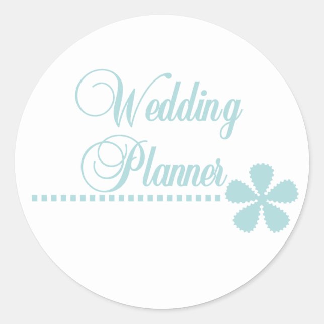 Sticker Rond Élégance Turquoise wedding planner (Devant)