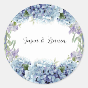 Sticker Rond Élégant Aquarelle de Fleurs de Ne Pas Oublier