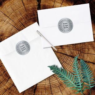 Sticker Rond Élégant argent métallique