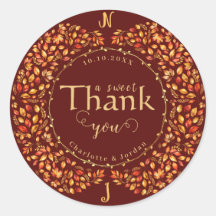 Élégant automne laisse Rustique Mariage en terre c