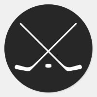 Élégant bâton de hockey noir et blanc et canard