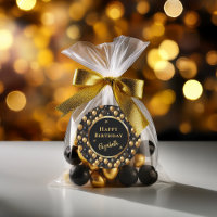 Elégant Black Gold Parties scintillant Ballons Mot