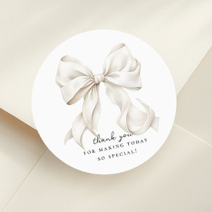 Sticker Rond Elegant Bow Fête des mariées cadeau