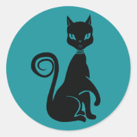 Élégant chat noir