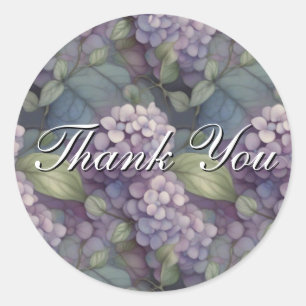 Sticker Rond Elégant chic pourpre pourpre chic aquarelle fleuri