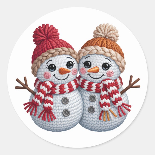 Sticker Rond Elegant Christmas Watercolor Botanical  (Devant)