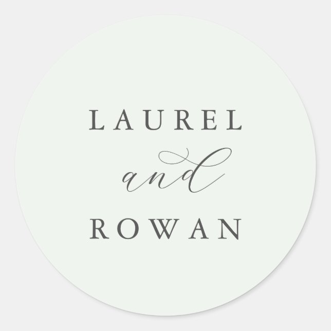 Sticker Rond Elégant Coordonnateur de verdure Mariage Enveloppe (Devant)