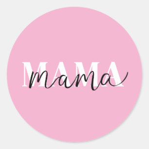 Sticker Rond Elégant design moderne "Mama" pour mères