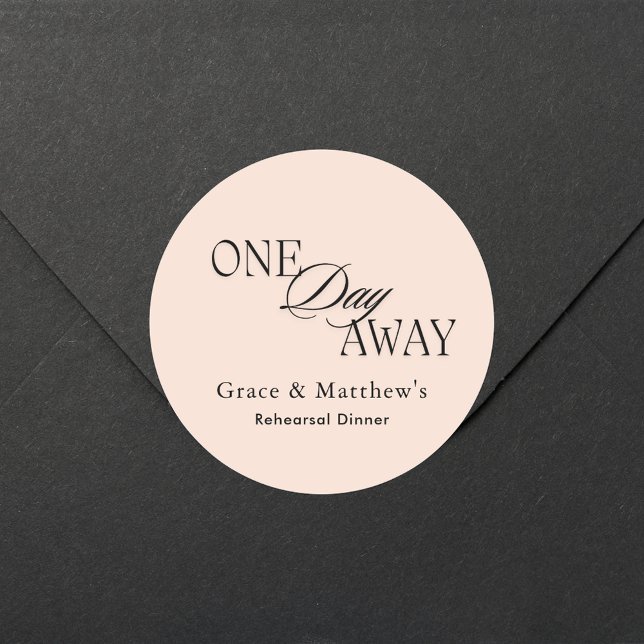 Sticker Rond Élégant Dîner De Répétition D'Un Jour (Créateur téléchargé)