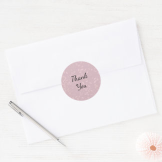 Sticker Rond Élégant emballage commercial floral rose Merci