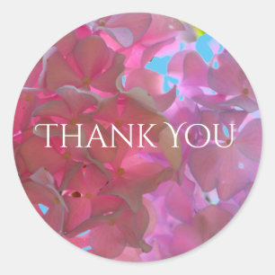 Sticker Rond Elégant flores rose douce hydrangée rose rose