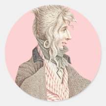 Élégant Français du XVIIIe siècle aux cheveux long