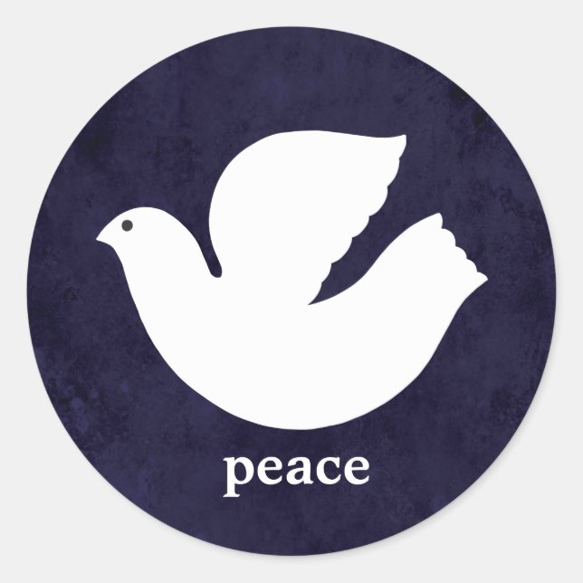 Sticker Rond Elegant Green Modern Peace Holiday Envelope Seal (Devant)