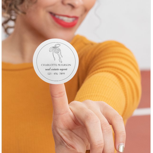 Sticker Rond Élégant immobilier (Créateur téléchargé)