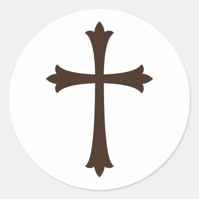 Sticker Rond Élégant joint d'enveloppe de la première communion (Devant)