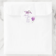 Elégant Lilac Purple Aquarelle Mariage Floral