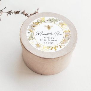 Sticker Rond Élégant mariage abeille douche nuptiale