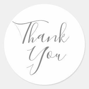 Sticker Rond Élégant Mariage de signature Merci Favoriser