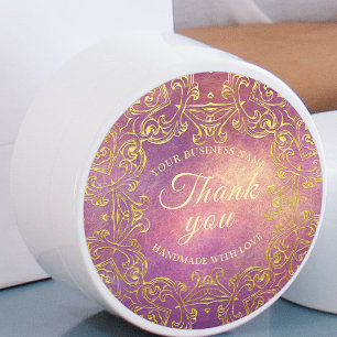 Sticker Rond Élégant Merci Boutique d'affaires produit artisana