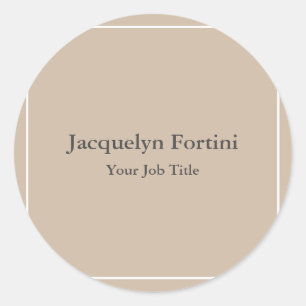 Sticker Rond Élégant minimaliste moderne