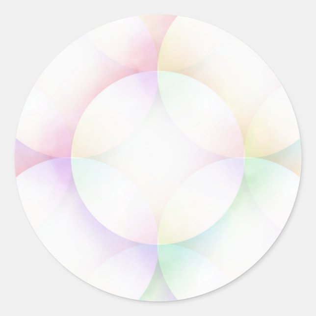 Sticker Rond Elégant Modèle blanc tendance Aquarelle moderne (Devant)