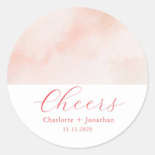 Sticker Rond Élégant moderne applis script minimaliste mariage