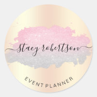 Élégant planificateur de parties scintillant en or