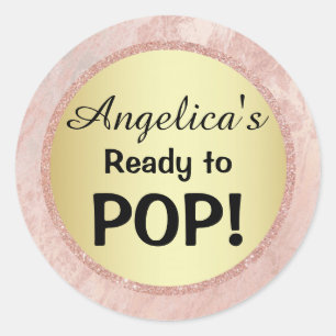 Sticker Rond Élégant prêt à faire des Baby showers de Pop Parti