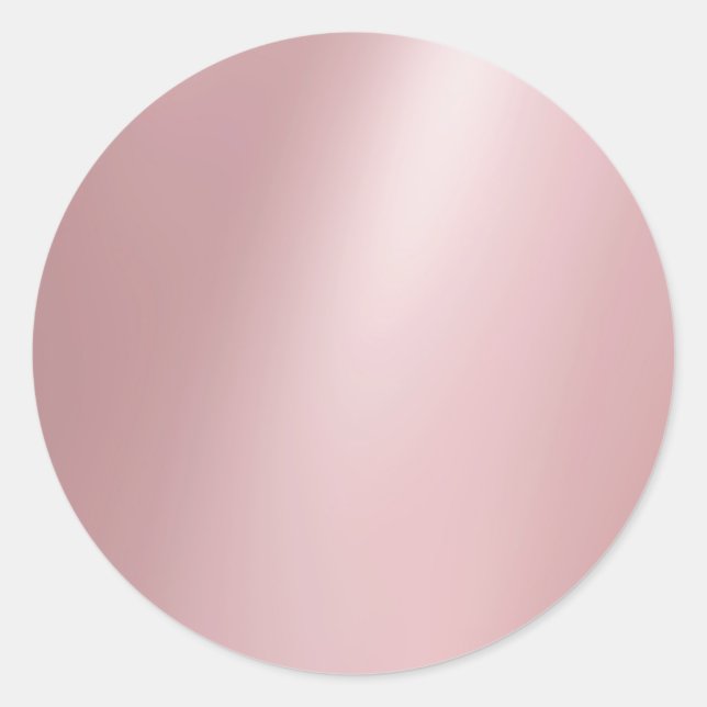 Sticker Rond Élégant Rose Gold Blank Modèle moderne tendance (Devant)
