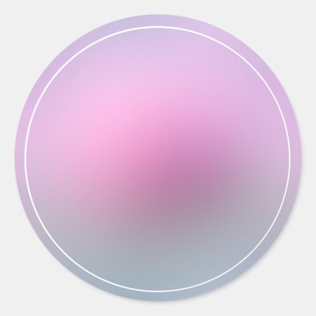 Sticker Rond Élégant rose violet blanc Modèle tendance moderne (Devant)
