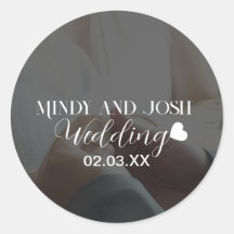 Elegant Script Heart Photo