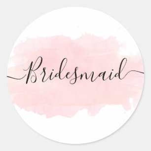 Sticker Rond Elégante jolie femme de chambre rose chick