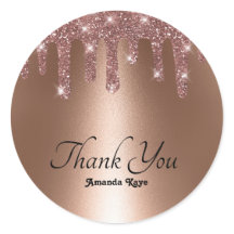 Elégante Parties scintillant Merci Rose Gold Faux 
