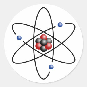 Sticker Rond Élément chimique lithium Atom Numéro atomique 3