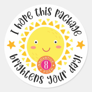 Sticker Rond Élément d'étiquette de la trousse d'ensoleillement