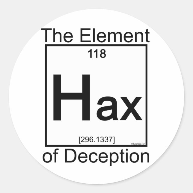 Sticker Rond Élément HAX (Devant)